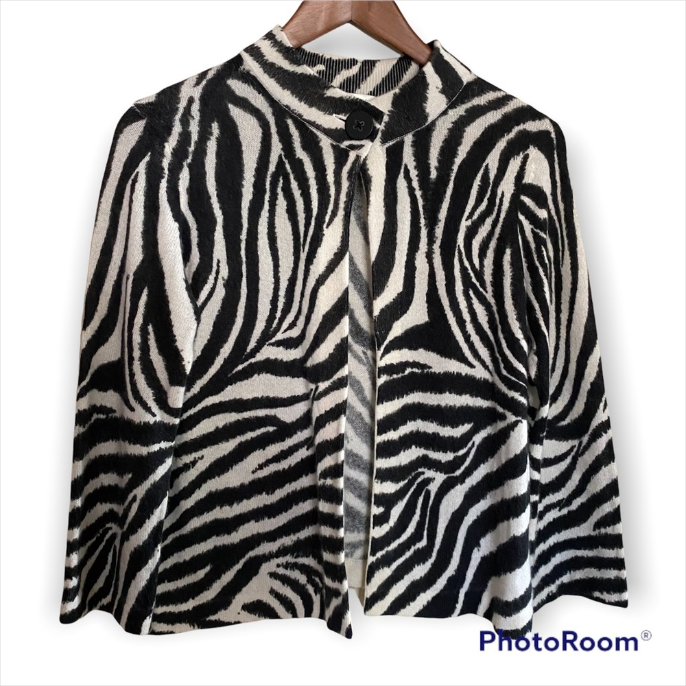 🌻 2/$10 Kinross Cashmere zebra sweater L